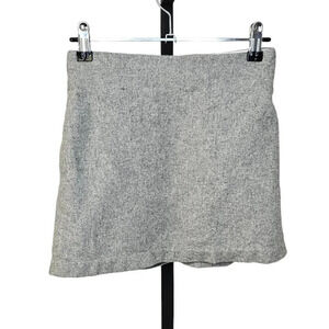 Aritzia Wilfred  Classic Wool Cashmere Blend Mini Skirt Gray Size 00